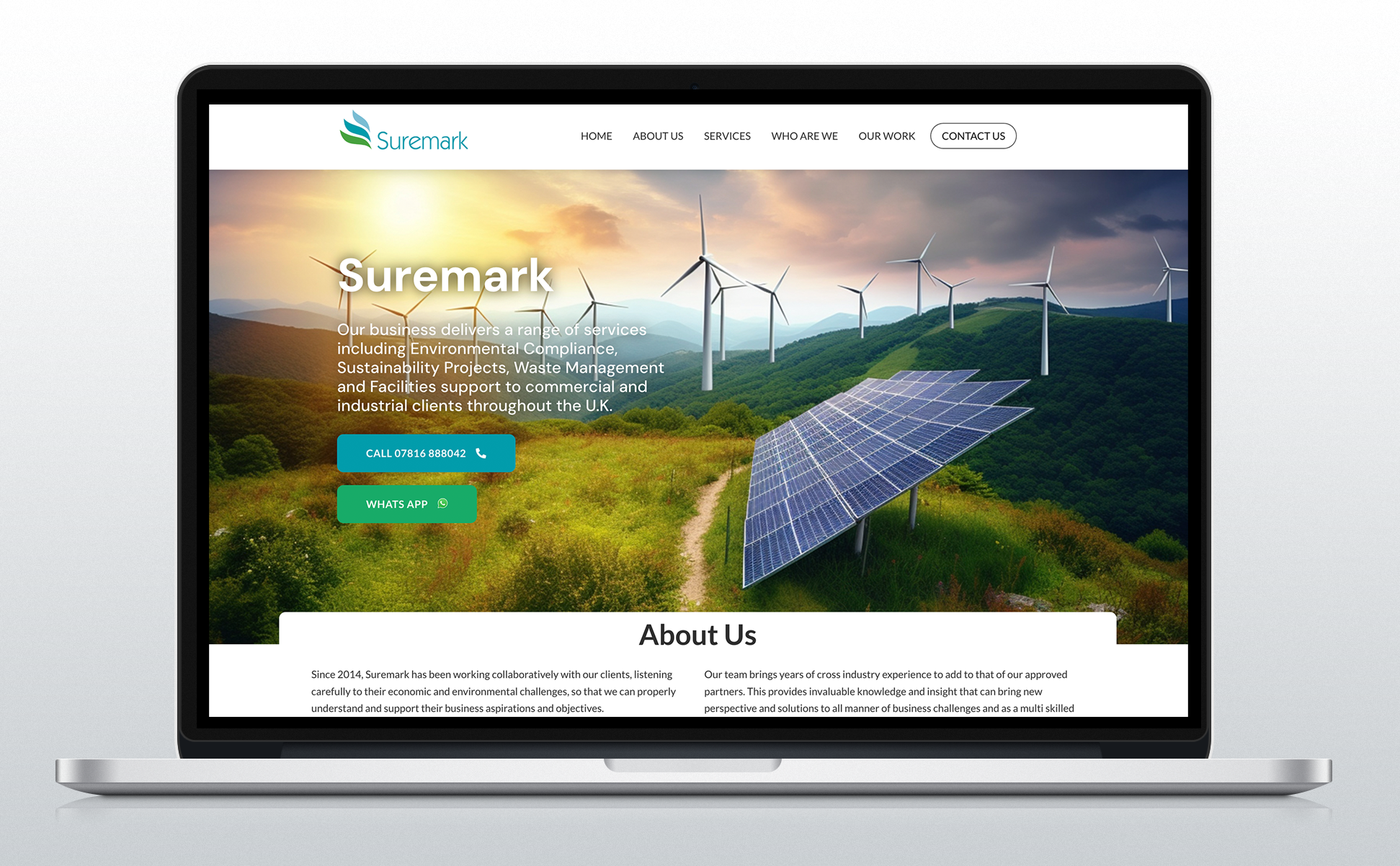 A screenshot of Suremark home page.