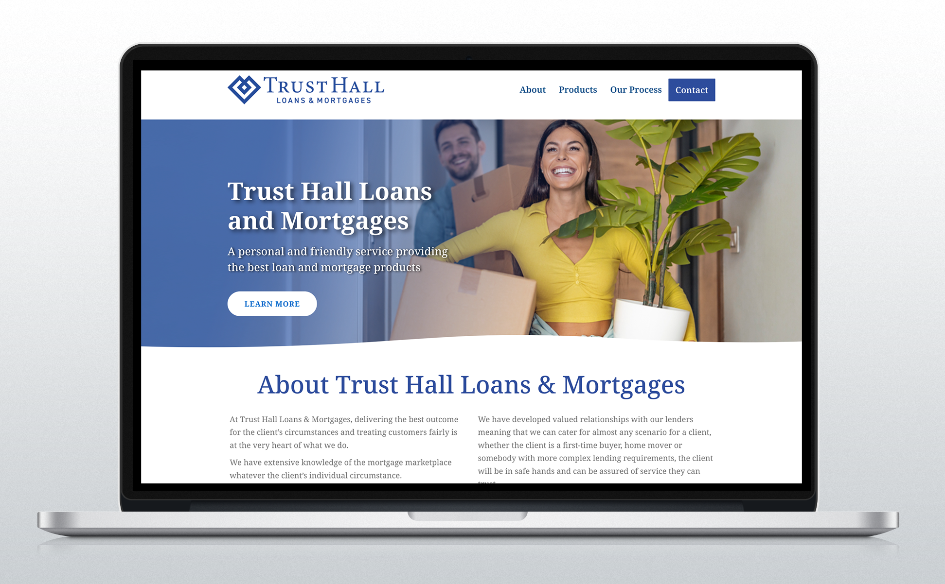 Trust Hall Mortgages home page